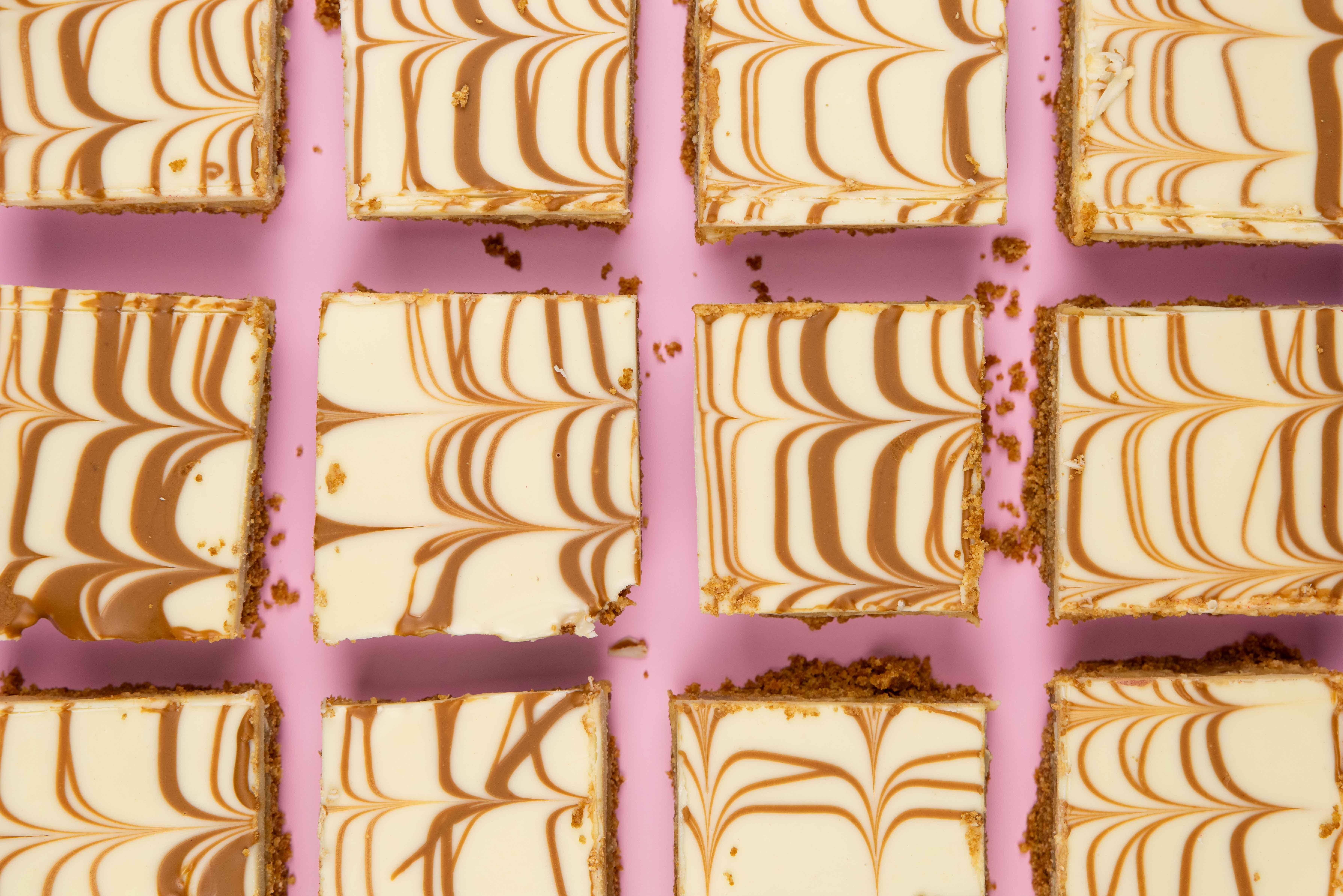 Tray of Biscoff brownies